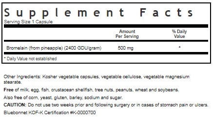 BLUEBONNET NUTRITION SUPER BROMELAIN 500 MG