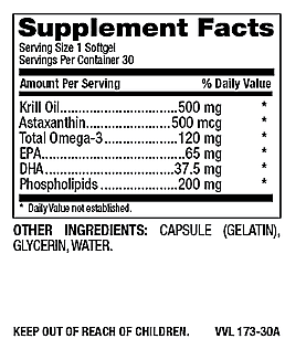Betsy's Basics Krill Oil 500 mg Supplement Facts