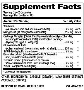 Betsy's Basics Super Joint Complex®* Supplement Facts