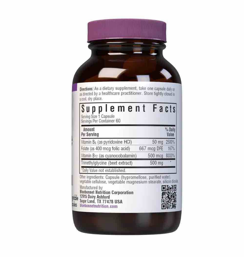 Bluebonnet Nutrition Homocysteine Formula Supplement Facts
