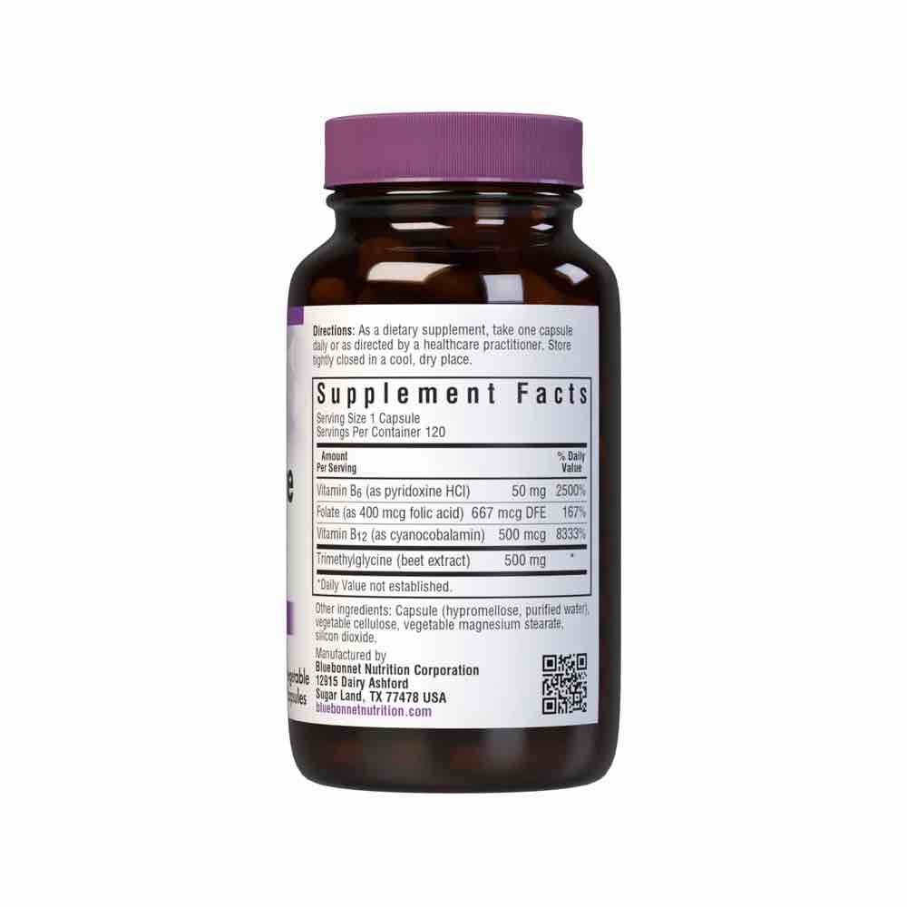 Bluebonnet Nutrition Homocysteine Formula Supplement Facts