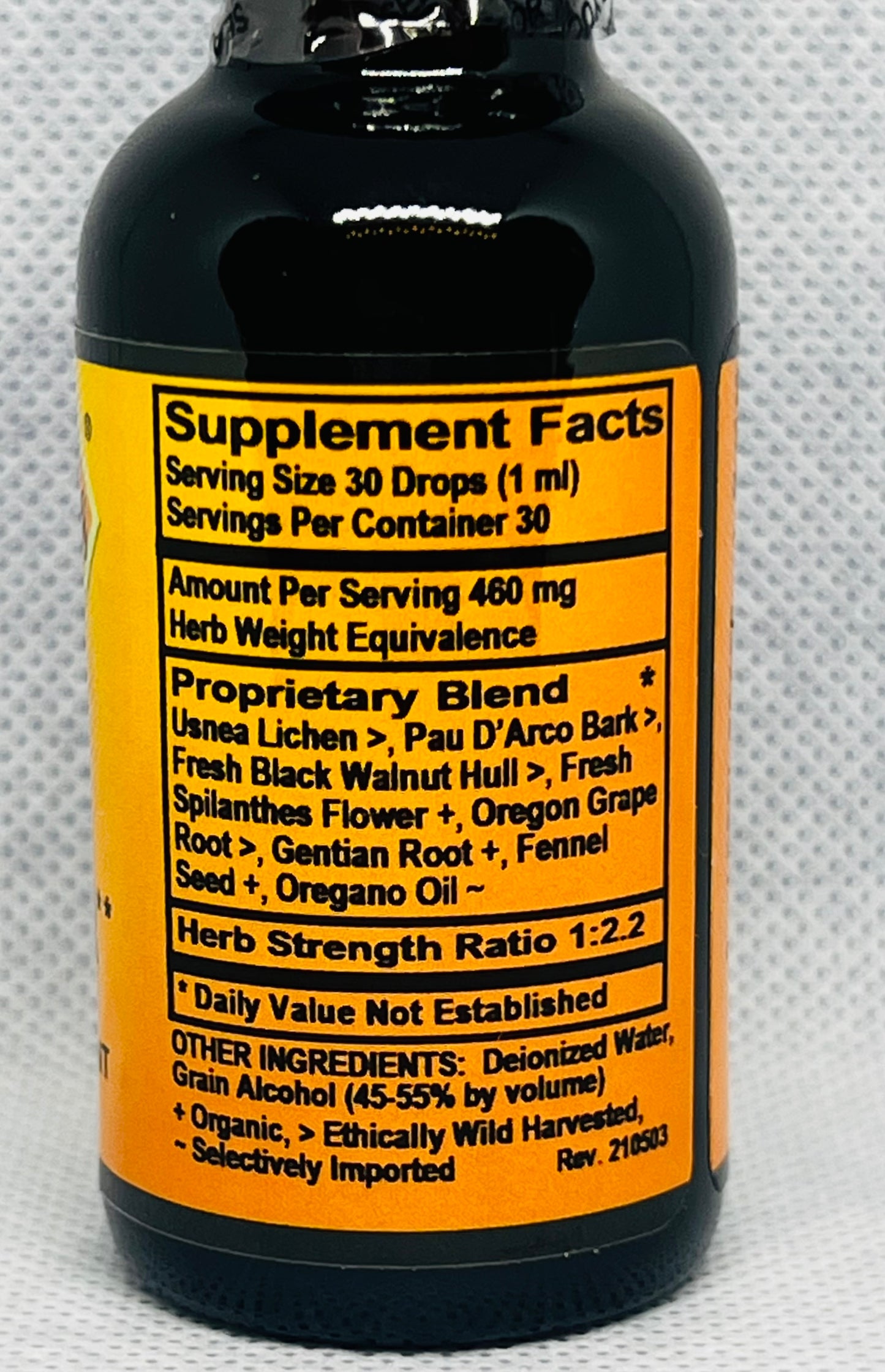 Betsy_s Basics Yeast Buster Liquid Supplement Supplement Facts