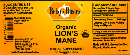 Betsy_s Basics Organic Lion's Mane