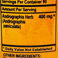 Betsy_s Basics Andrographis  Supplement Facts