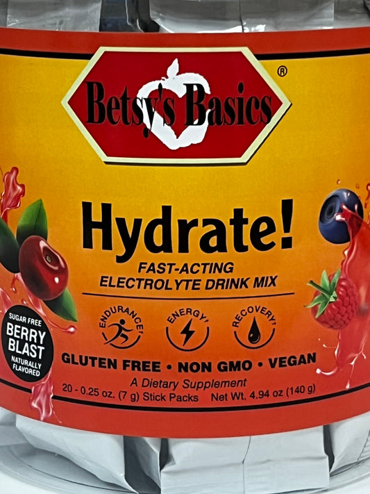 Betsy_s Basics Hydrate Berry Blast Flavor Stick Packs