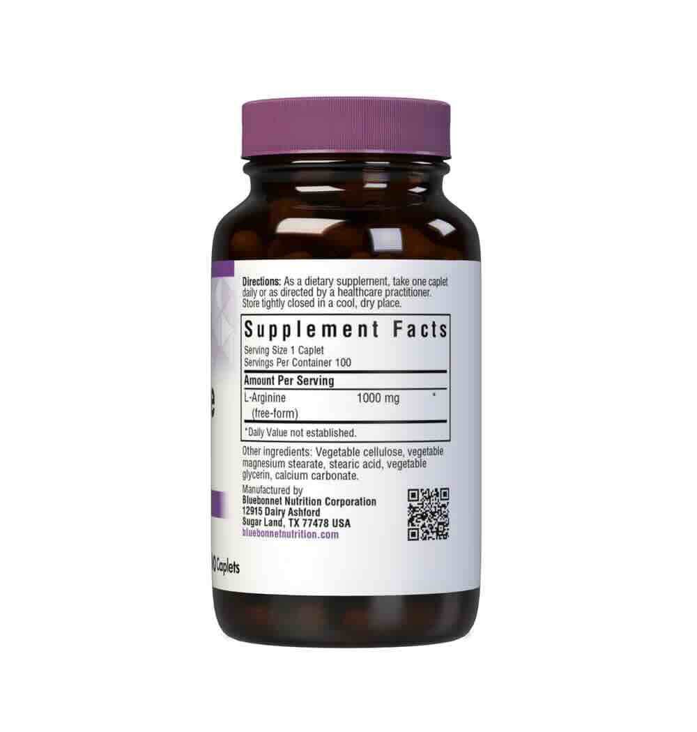 Bluebonnet Nutrition L-Arginine 1000 mg Supplement Facts