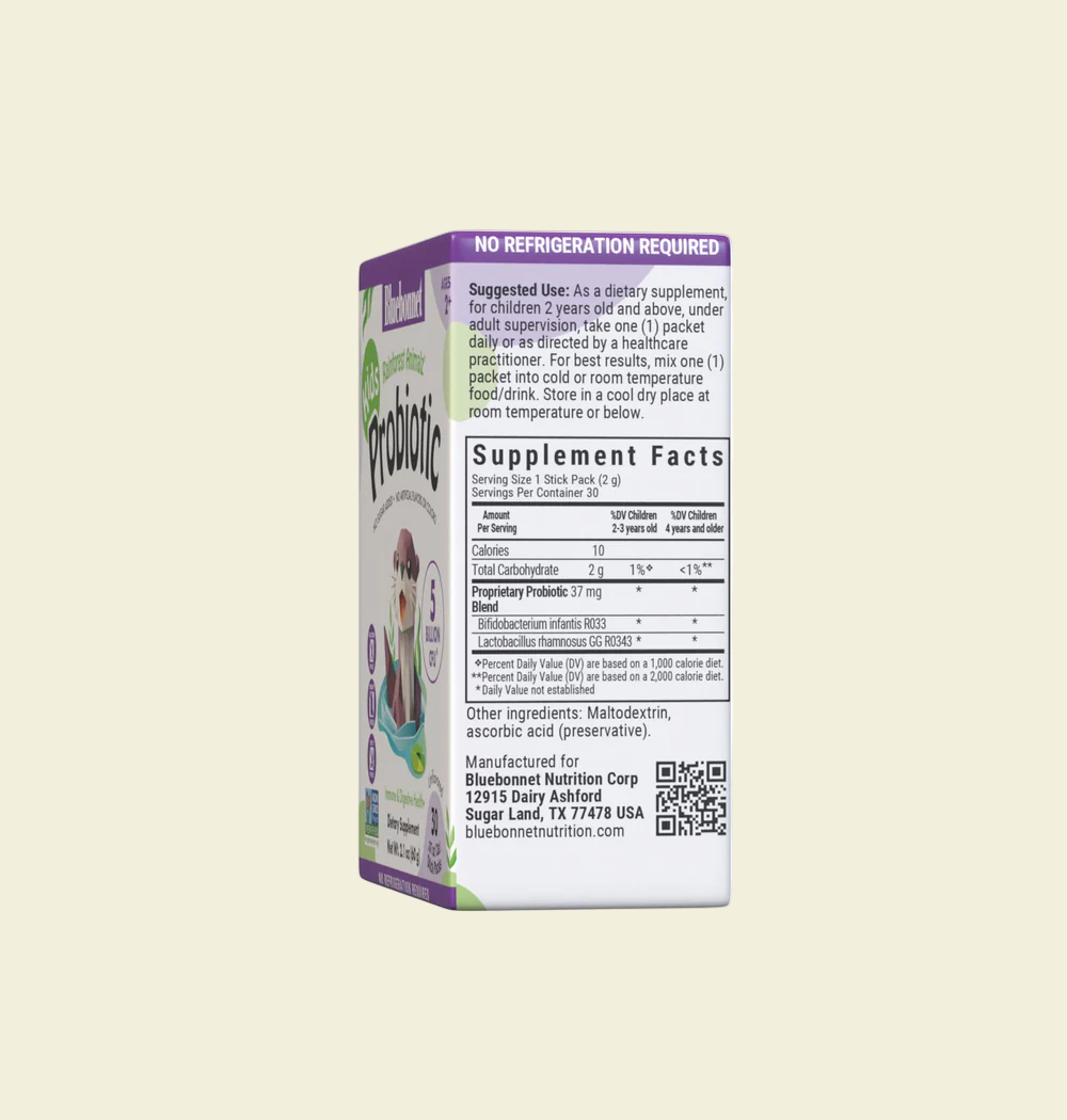 Bluebonnet Nutrition Rainforest Animalz Kids Probiotic Supplement Facts