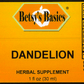 Betsy_s Basics Dandelion Liquid Herbal Supplement Full Label