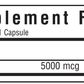 Bluebonnet Nutrition Biotin 5000 mcg Supplement Facts