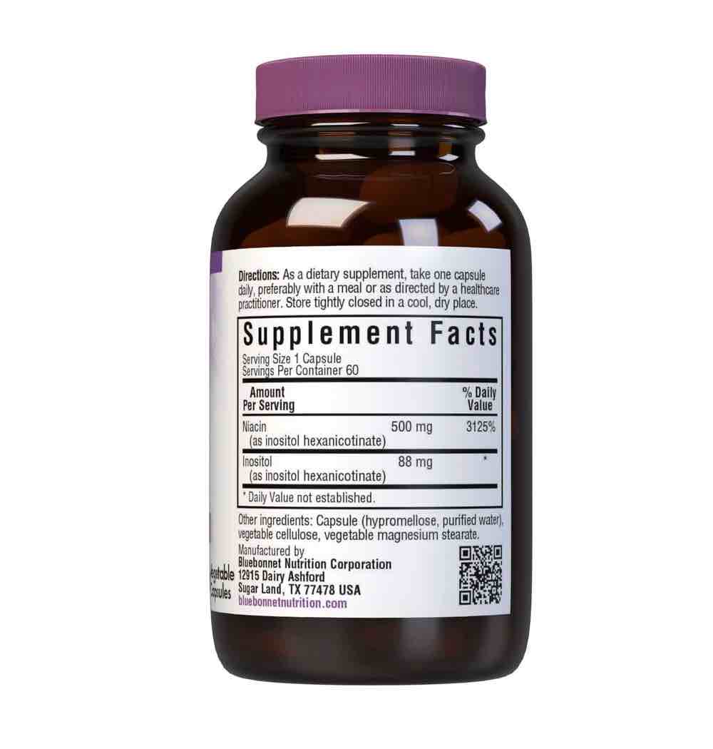 Bluebonnet Nutrition Flush-Free Niacin Supplement Facts