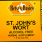 Betsy_s Basics St Johns Wort Supplement Facts Label