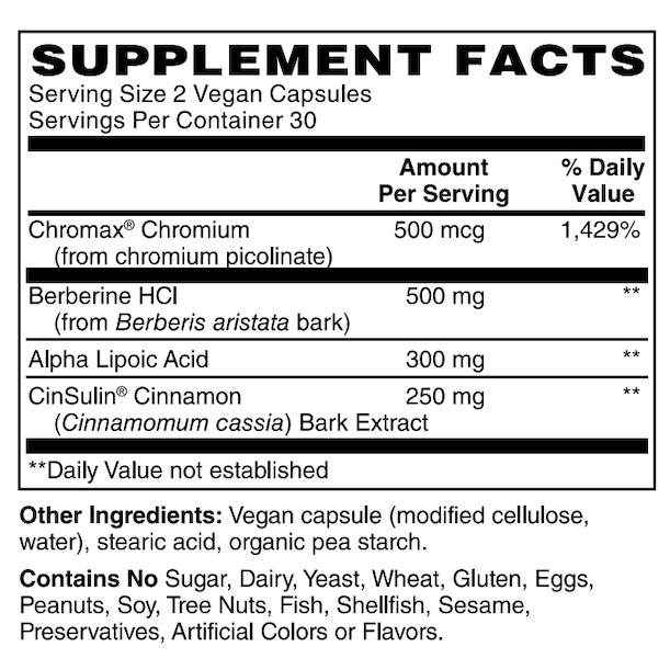 Betsy_s Basics Advanced Blood Sugar Support Supplement Facts
