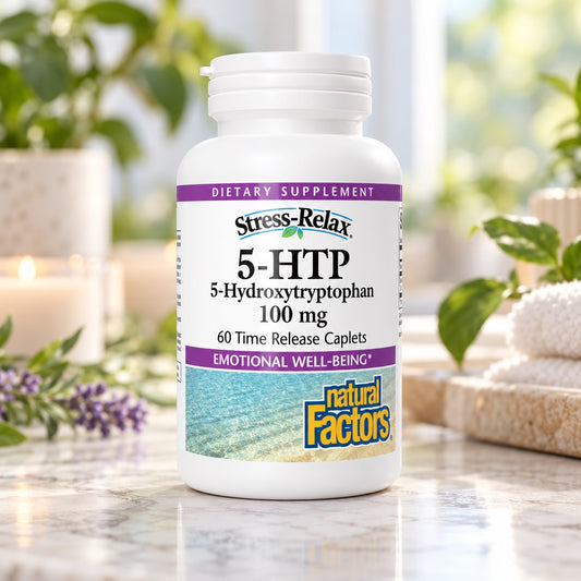 STRESS-RELAX 5-HTP 100 MG 60 CAP BY NATURAL FACTORS 