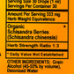 Betsy_s Basics Schisandra Liquid Supplement Facts