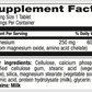 Betsy_s Basics Chelated Magnesium Supplement Facts