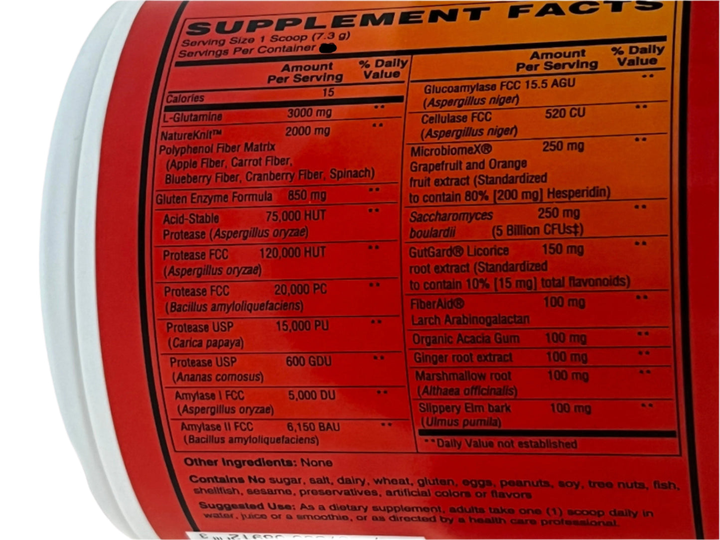 Betsy_s Basics Advanced Gut Care Supplement Facts