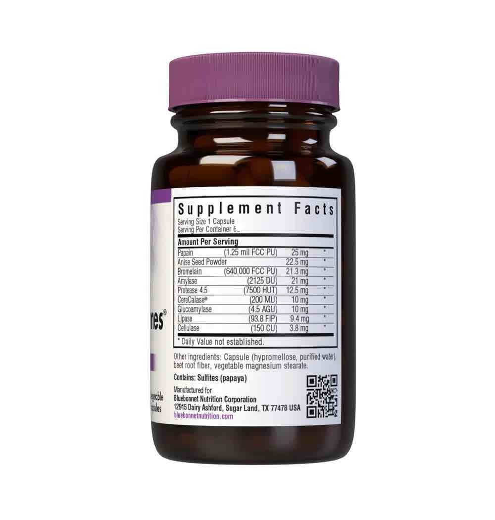 Bluebonnet Nutrition Full Spectrum Optimum Enzymes Supplement Facts