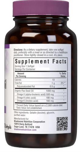 Bluebonnet Nutrition Flax Seed Oil 1000 mg SF