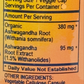 Betsy_s Basics Ashwagandha Supplement Facts