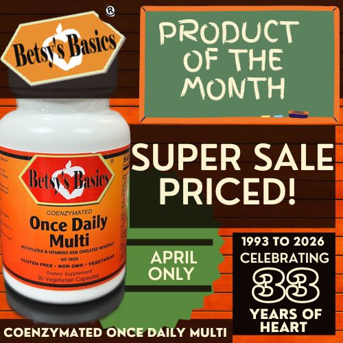 Betsys Basics Coenzymated Once Daily Multi on Super Sale this April
