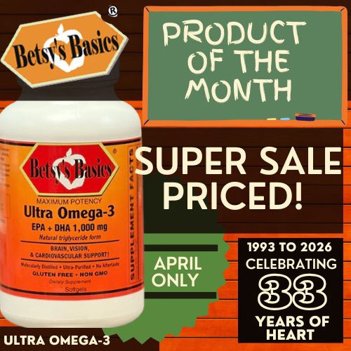 Betsys Basics Ultra Omega-3 on Super Sale this April