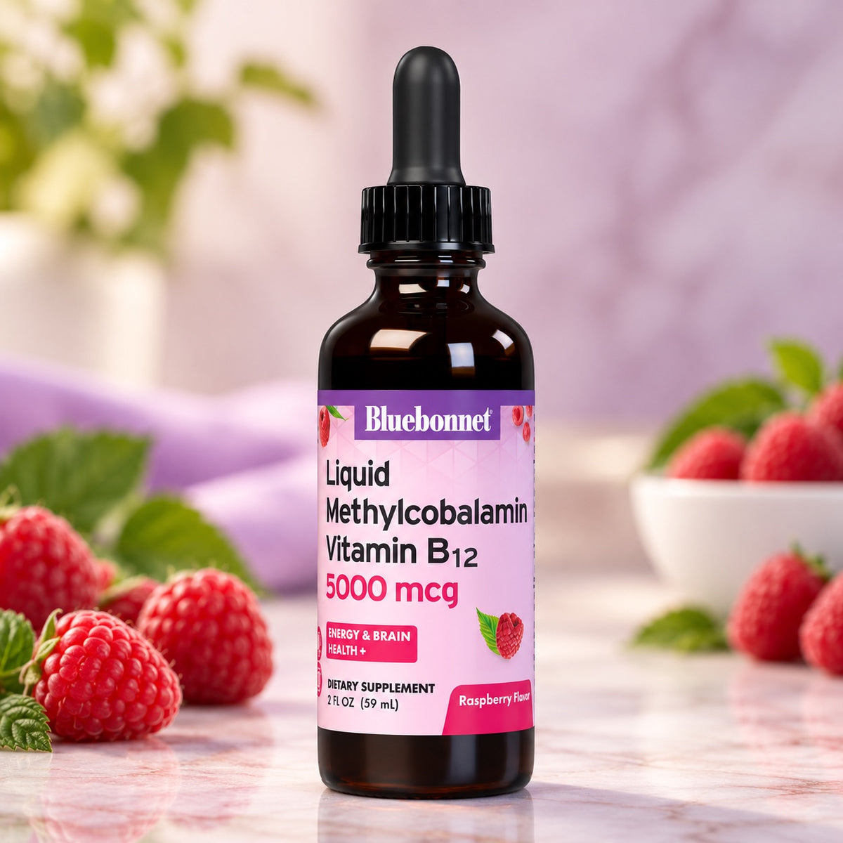 Bluebonnet Nutrition Liquid Methylcobalamin Vitamin B12 5000 mcg