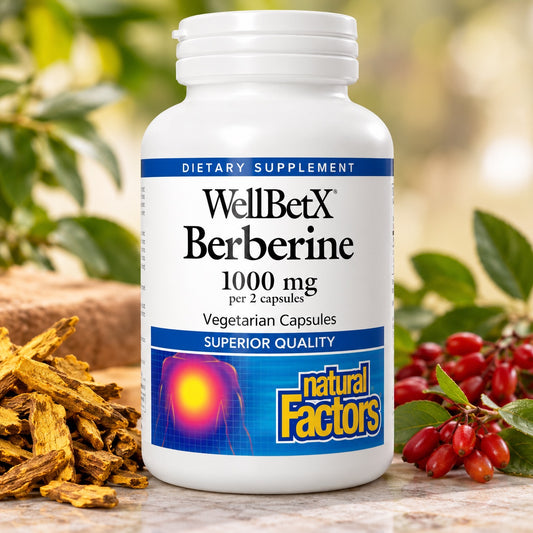 WELLBETX BERBERINE 500 MG 60 VCAP BY NATURAL FACTORS 