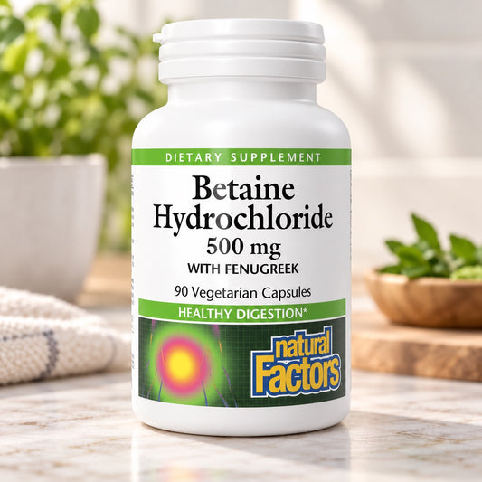 Natural Factors Betaine Hydrochloride 500 mg