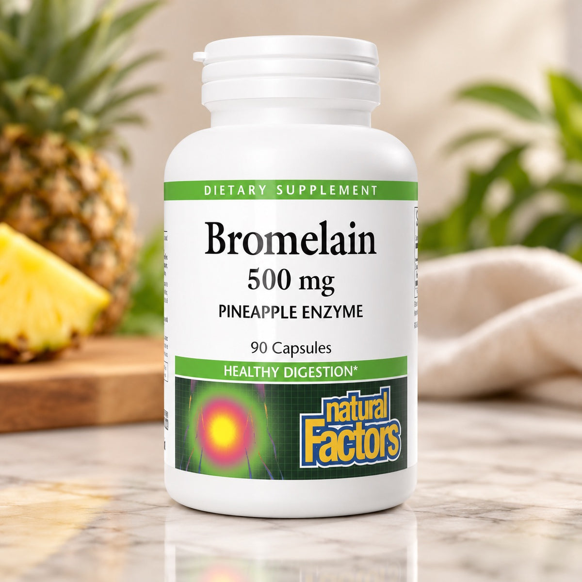 BROMELAIN 500 MG 90 CAP BY NATURAL FACTORS 