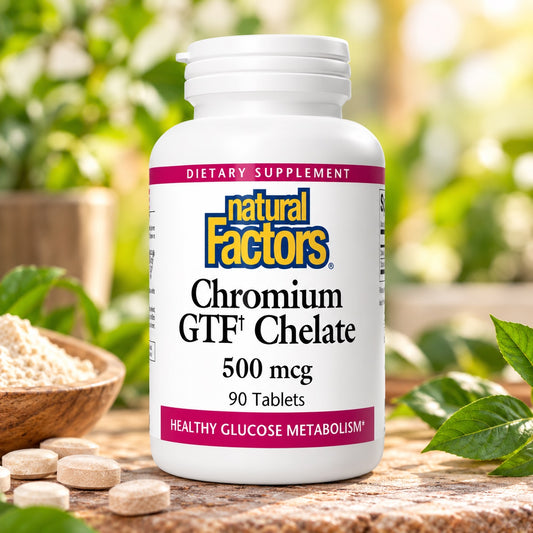Natural Factors Chromium GTF Chelate 500 mcg