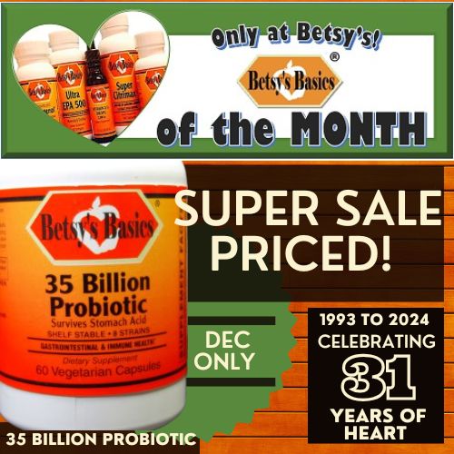 Betsy_s Basics 35 Billion Probiotic on Super Sale this December