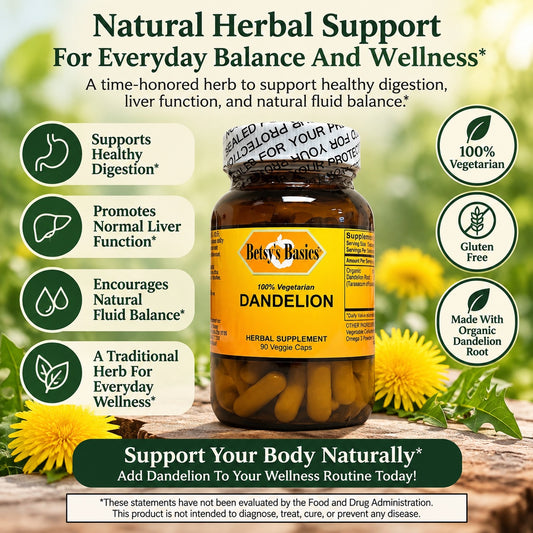 Betsy_s Basics Dandelion Powder Veggie Caps