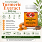 Betsy's Basics Extra Strength Turmeric Extract 800 mg dietary supplement bottle with a white cap, shown on a light beige background with product claims, turmeric root pieces, and a small bowl of black pepper.