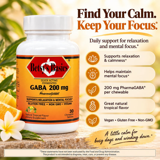 Betsy_s Basics GABA 200 mg chewable