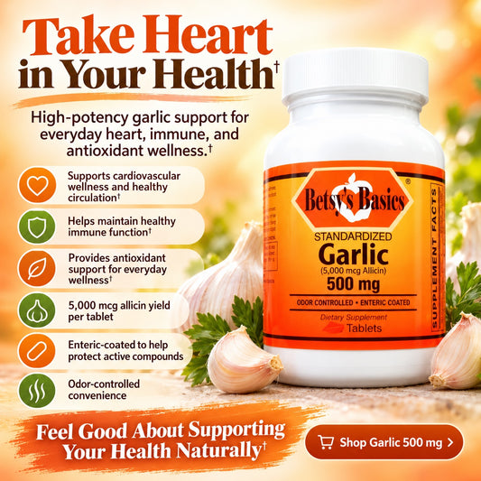 Garlic 500 mg by Betsy's Basics