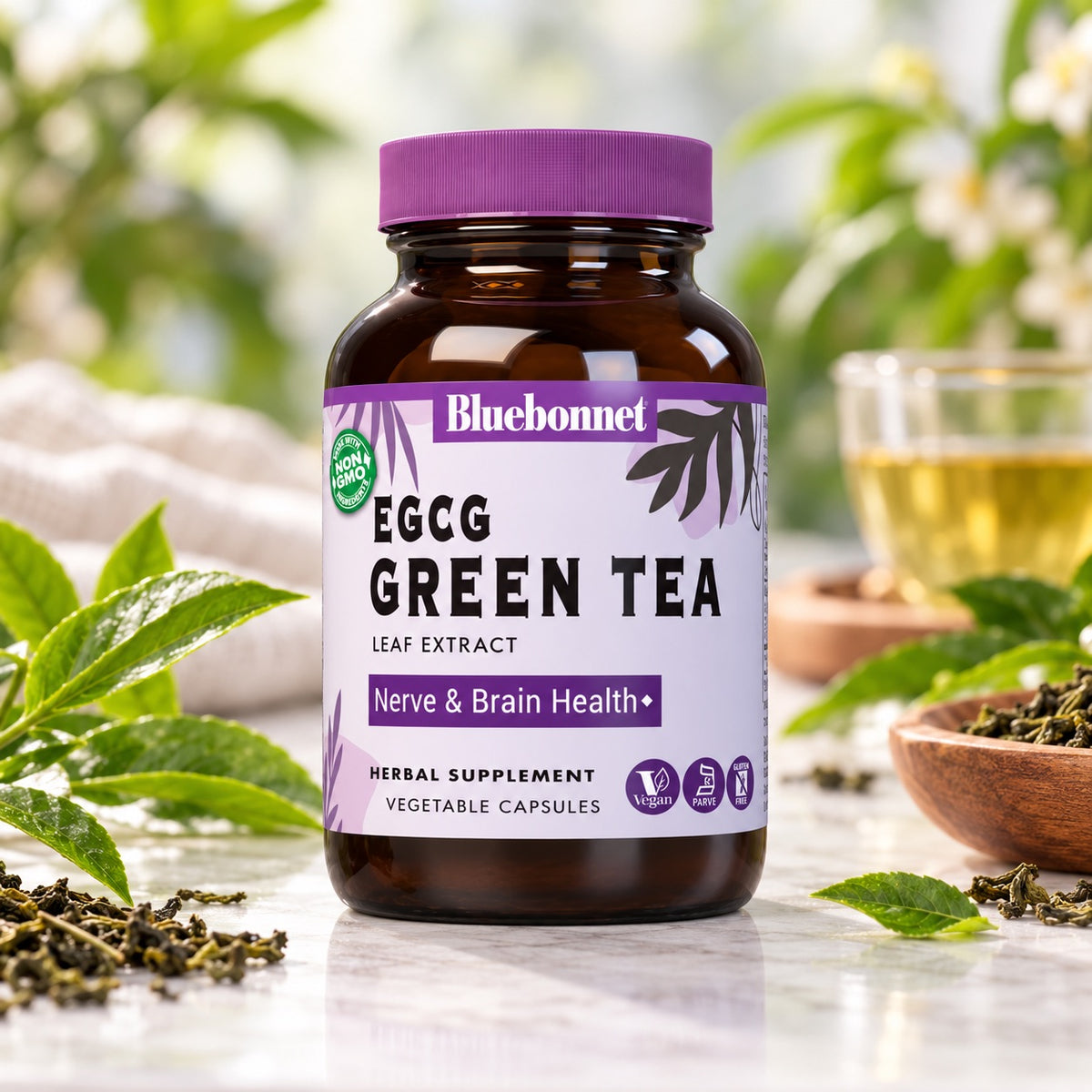 STANDARDIZED EGCG GREEN TEA LEAF EXTRACT 60 VCAP BLUEBONNET NUTRITION 