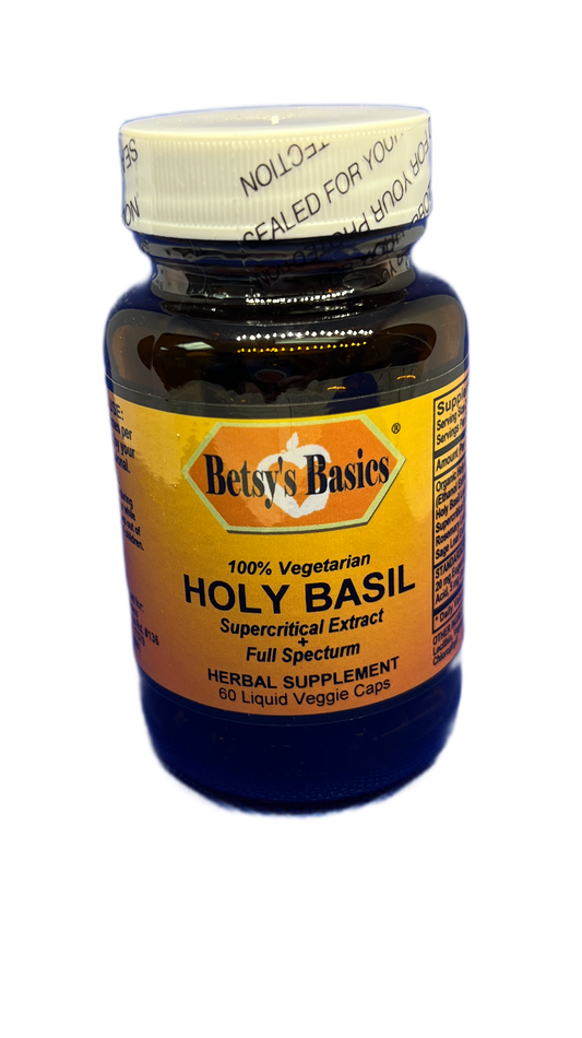 Betsy_s Basics Holy Basil Supercritical Extract Plus Full Spectrum Liquid Veggie Caps