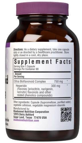 Bluebonnet Nutrition Citrus Bioflavonoid Complex 750 mg Supplement Facts