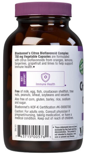 Bluebonnet Nutrition Citrus Bioflavonoid Complex 750 mg Left Panel