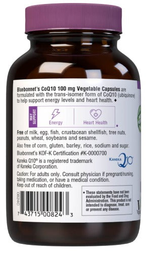 Bluebonnet Nutrition CoQ10 100 mg Left Panel