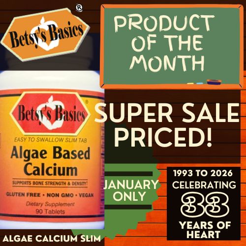 Betsy_s Basics Slim Tab Algae Based Calcium on Super Sale this January