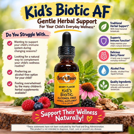 Betsy_s Basics Kid_s Biotic Berry Flavor Alcohol Free Liquid Supplement