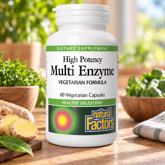 MULTI ENZYME VEGETARIAN FORMULA 60 VCAP BY NATURAL FACTORS 
