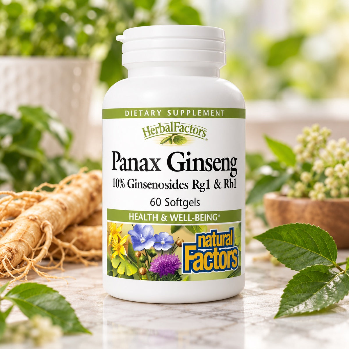 HERBAL FACTORS PANAX GINSENG 60 SGL BY NATURAL FACTORS 