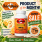 Betsy's Basics Pure Way 500 mg dietary supplement bottle with orange labels, shown with white capsules on a green and orange promotional background featuring sale text and health claims.