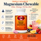 Triple Source Magnesium Chewable bottle with key selling points.