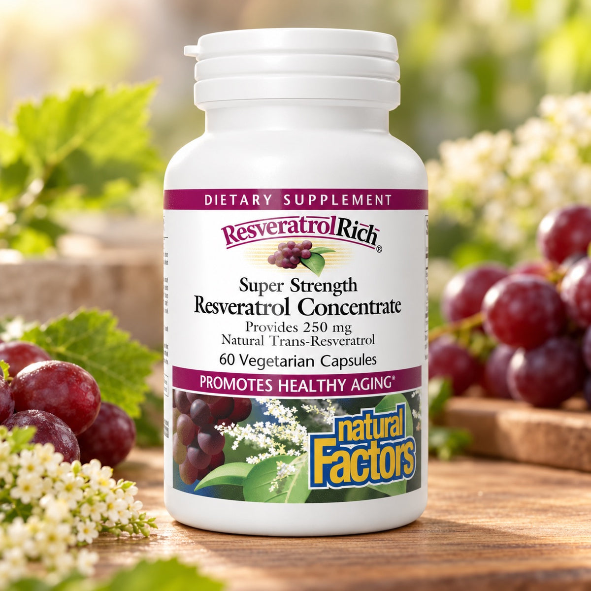 RESVERATROLRICH 500 MG 60 VCAP BY NATURAL FACTORS 