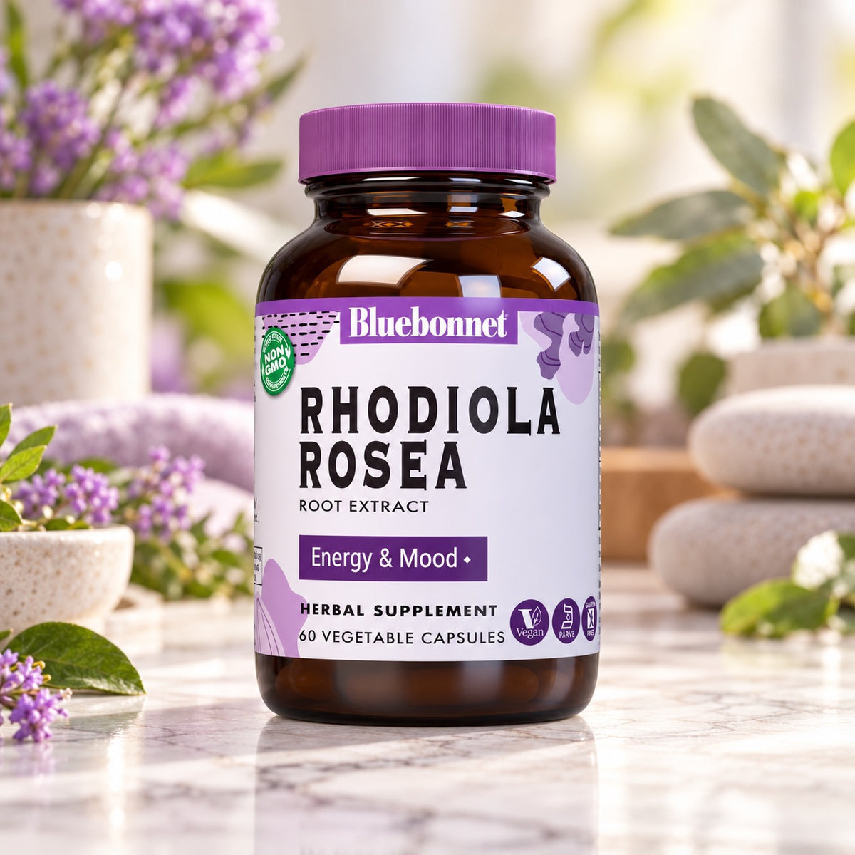 STANDARDIZED RHODIOLA ROSEA ROOT EXTRACT 60 VCAP BY BLUEBONNET NUTRITION