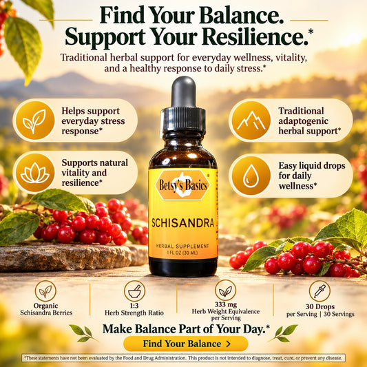 Betsy_s Basics Schisandra Liquid Herbal Supplement