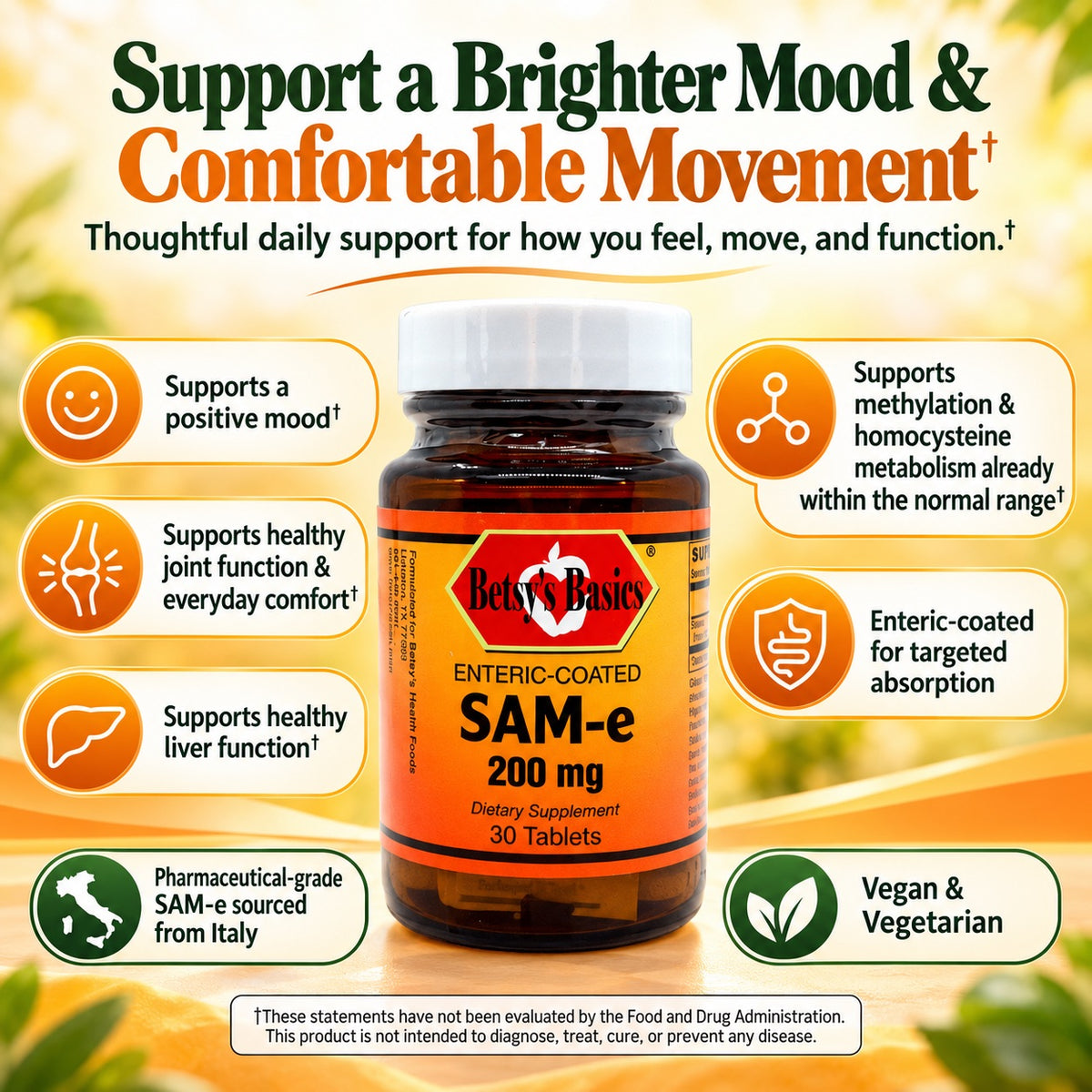 Betsy_s Basics Enteric-Coated SAM-e